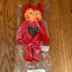 Vintage Valentine Oriental Trading Post Plush Devil 8.5 inch